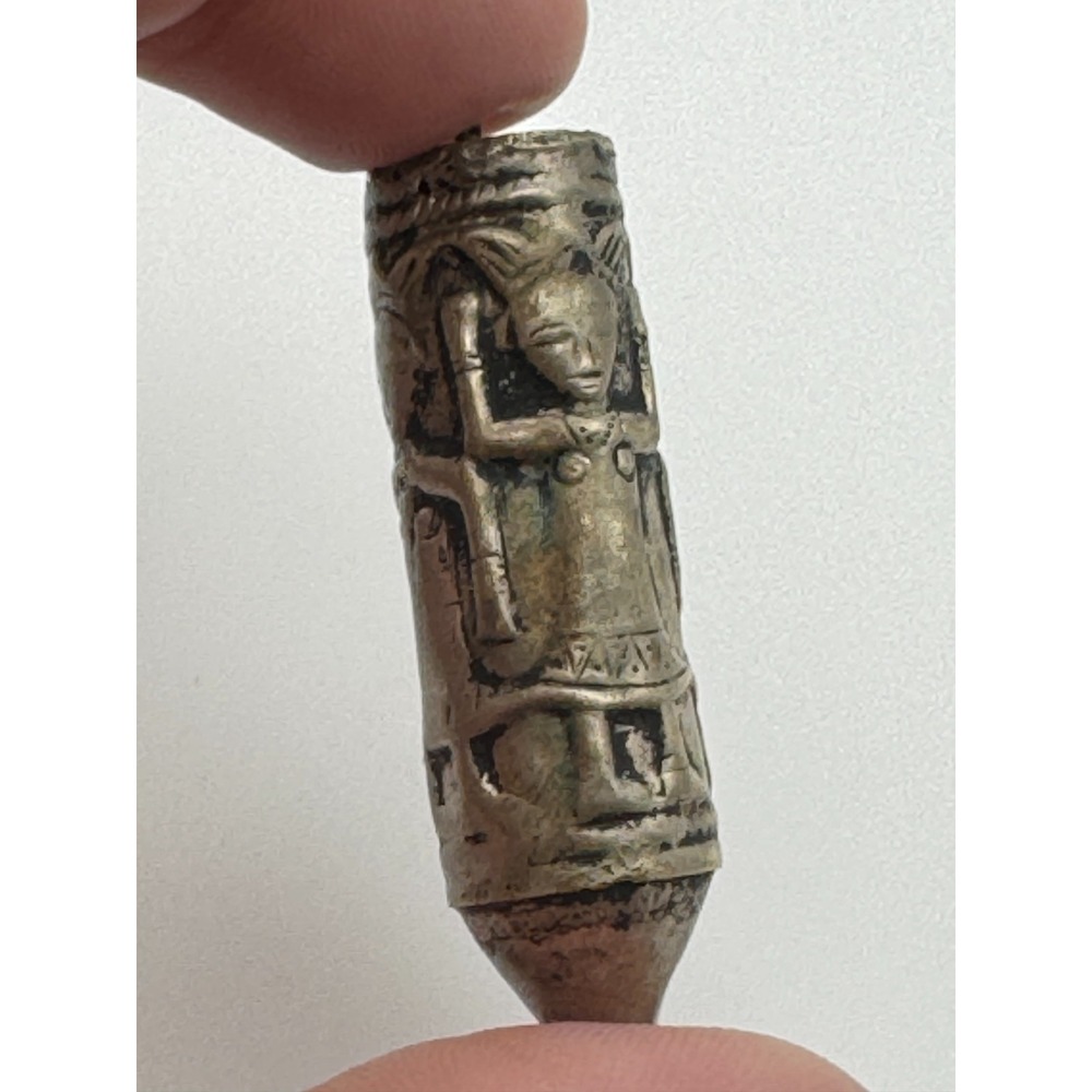 Vintage Figural Pendant Near Eastern Style Cylinder
